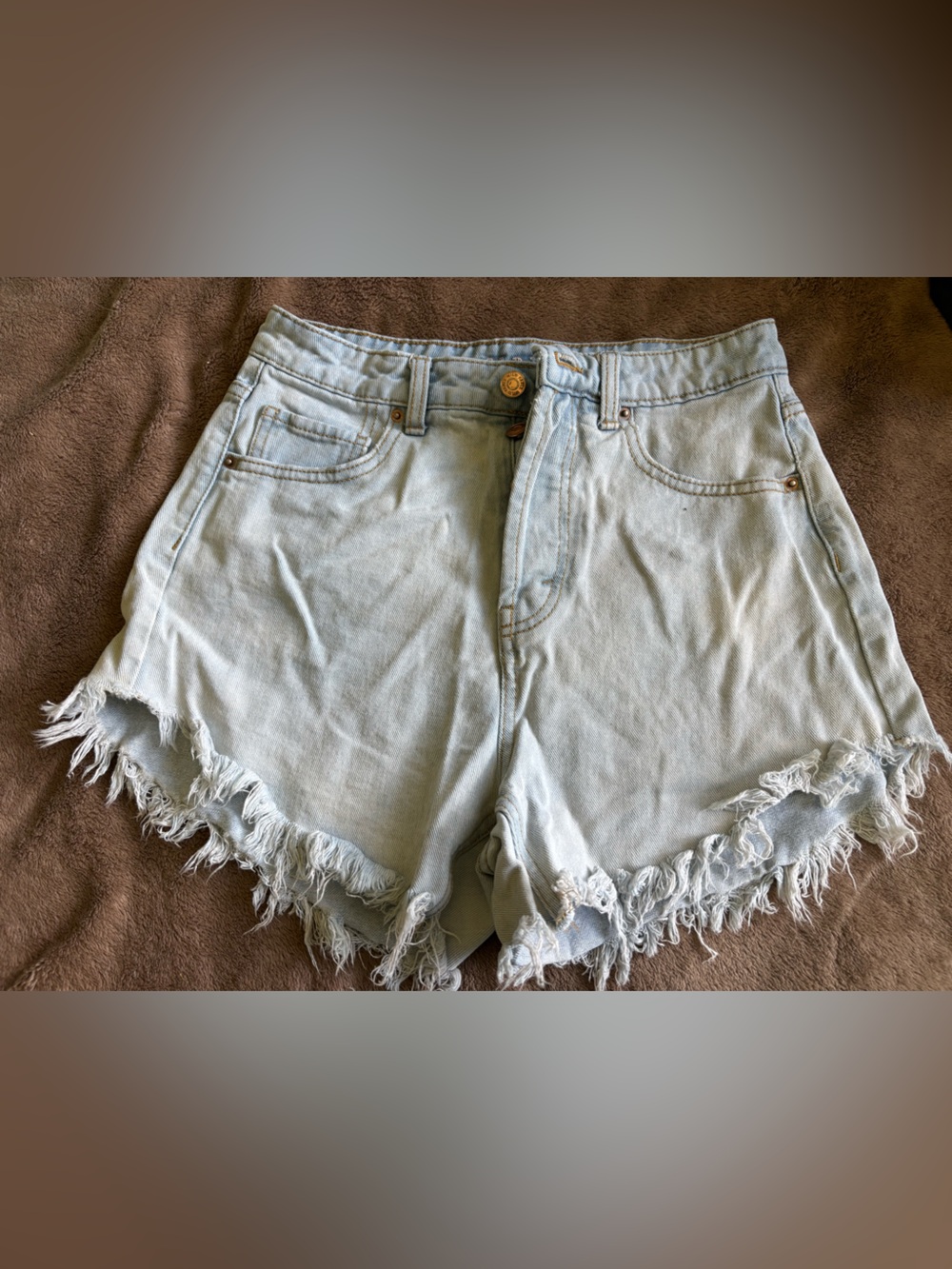 Wild Fable Light Blue Denim High-Waisted Shorts - Picture 2 of 4